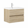 Ensemble de meubles de salle de bain, en chêne, avec rangement, coloris blanc, 60 x 38,5 x 45 cm, pour la salle de bain