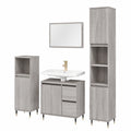 Armoire, réglable, avec rangement, avec portes, coloris gris, 30 x 30 x 190 cm, pour la chambre