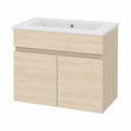 Ensemble de meubles de salle de bain, avec rangement, avec portes, en chêne, 59 x 38,5 x 40 cm, pour la salle de bain