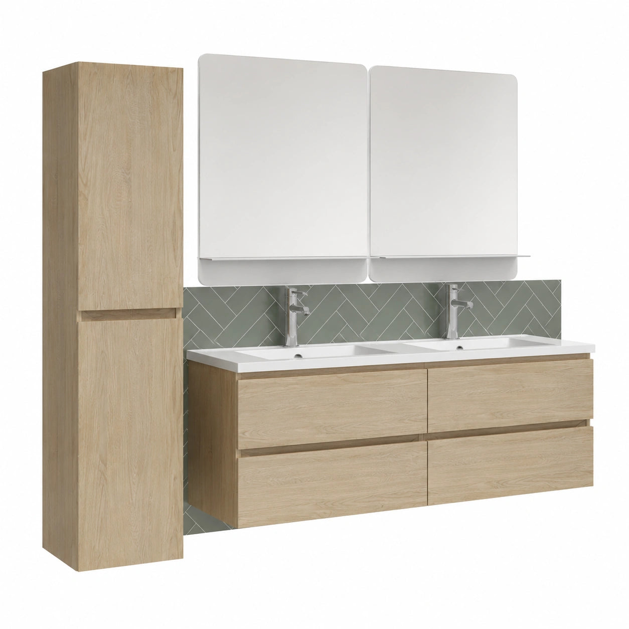 Ensemble de meubles de salle de bain, en chêne, pour la salle de bain