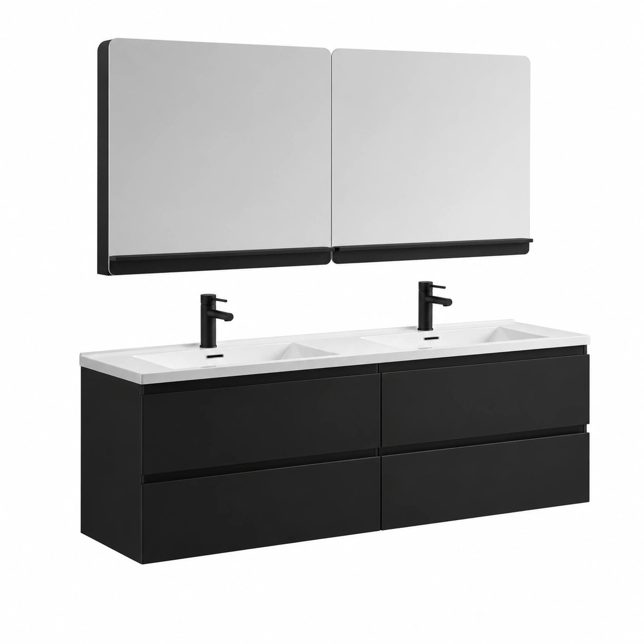 Ensemble de meubles de salle de bain, coloris noir, pour la salle de bain