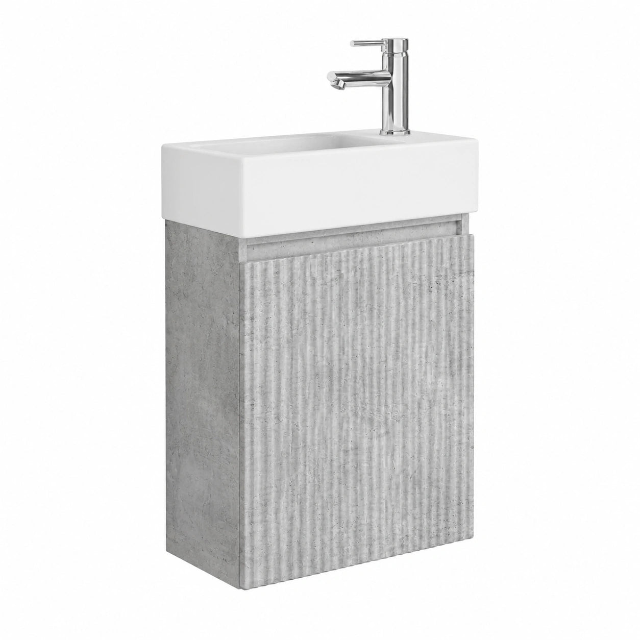 Ensemble de meubles de salle de bain, avec rangement, avec portes, 45,5 x 22,5 x 84 cm, coloris blanc et gris, pour la salle de bain