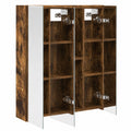 Armoire, en chêne, réglable, avec rangement, avec étagères, 70 x 14,5 x 70 cm, pour la chambre