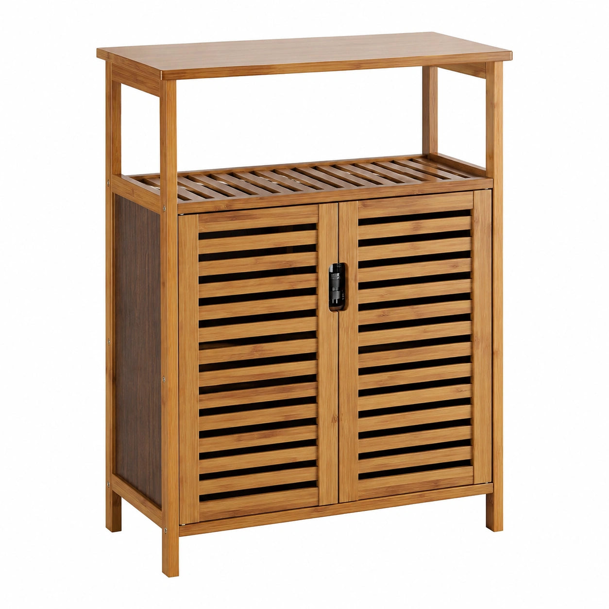 Armoire, avec rangement, avec portes, en noyer et bambou, pour la chambre