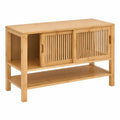 Armoire, avec rangement, avec portes coulissantes, avec portes, en bambou, 60 x 100 x 45 cm, coloris naturel, pour la chambre