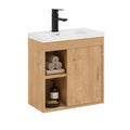 Ensemble de meubles de salle de bain, avec rangement, coloris naturel, 51 x 30,5 x 54 cm, pour la salle de bain