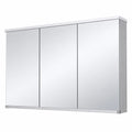 Armoire, avec portes, avec éclairage LED, avec prise intégrée, 120 x 19 x 71 cm, pour la chambre