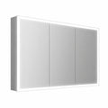 Armoire, réglable, avec prise intégrée, en acier inoxydable, 100 x 65 x 13 cm, pour la chambre