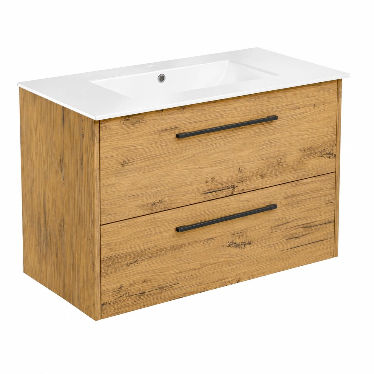Ensemble de meubles de salle de bain, en chêne, avec tiroirs, pour la salle de bain