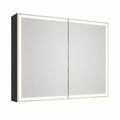 Armoire, avec rangement, en aluminium et verre trempé, coloris noir, 60 x 80 cm, pour la chambre