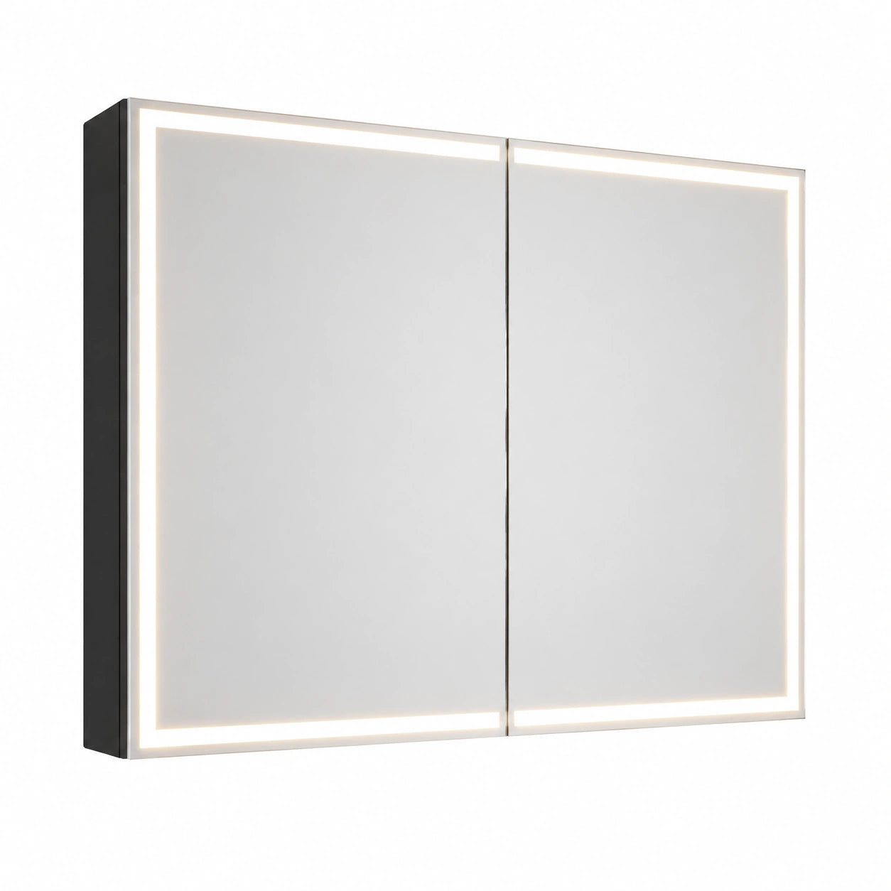 Armoire, avec rangement, en aluminium et verre trempé, coloris noir, 60 x 80 cm, pour la chambre