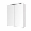 Armoire, avec portes, avec éclairage LED, avec prise intégrée, 60 x 19 x 73 cm, pour la chambre