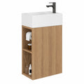 Ensemble de meubles de salle de bain, avec rangement, coloris blanc, pour la salle de bain